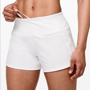 white lululemon shorts